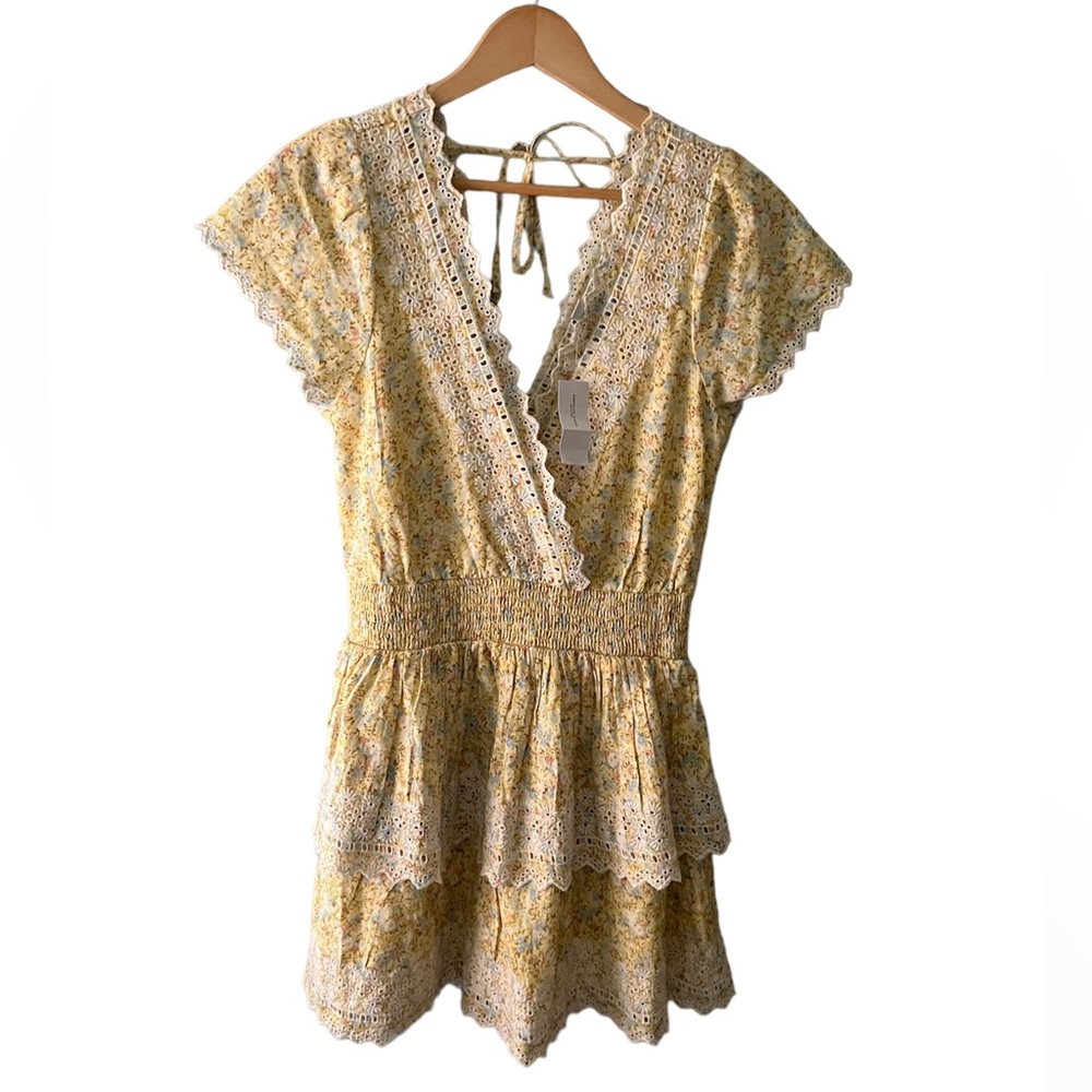 American Eagle Outfitters Yellow Floral Mini Dress